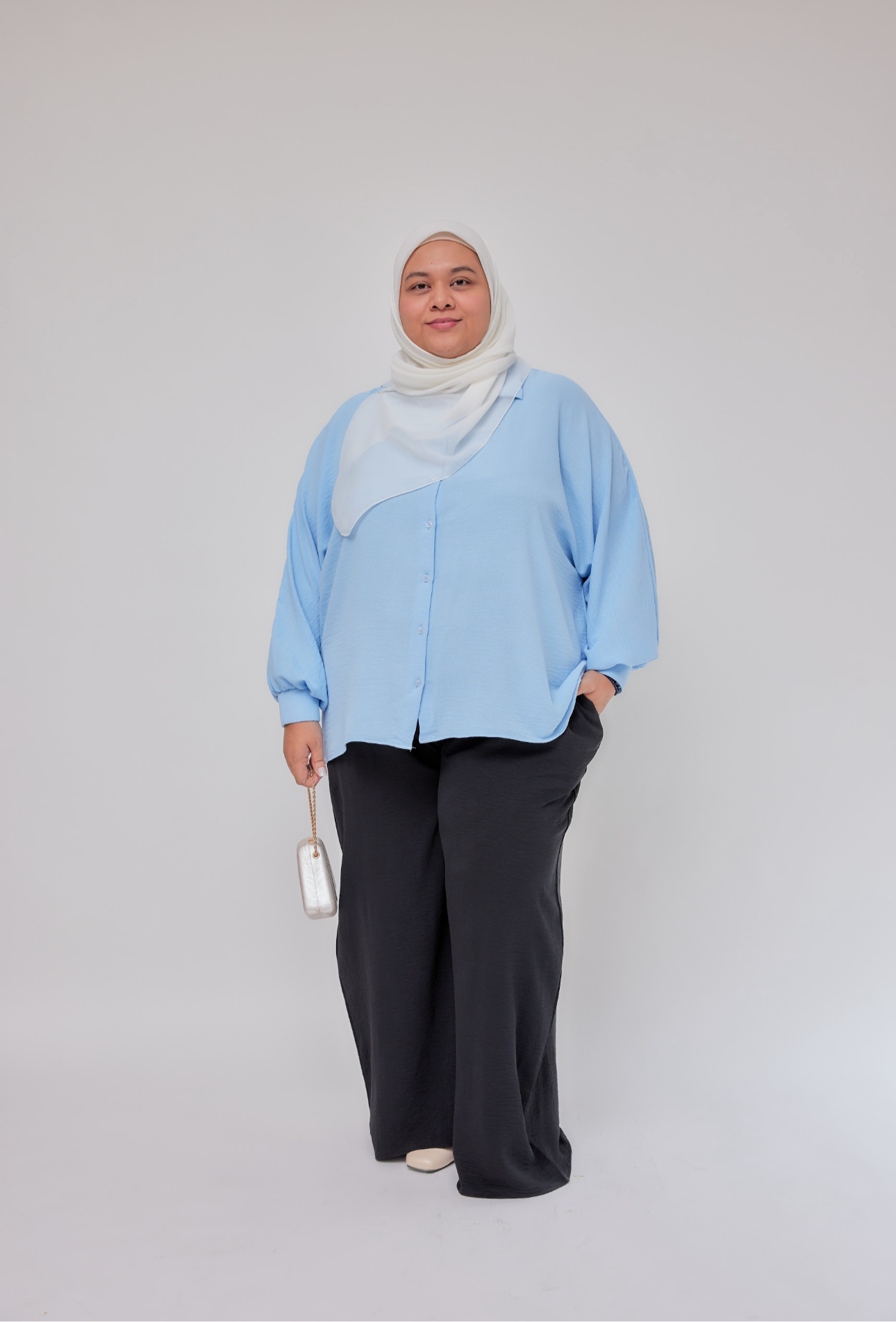 MyLily Basic Top in Sky Blue