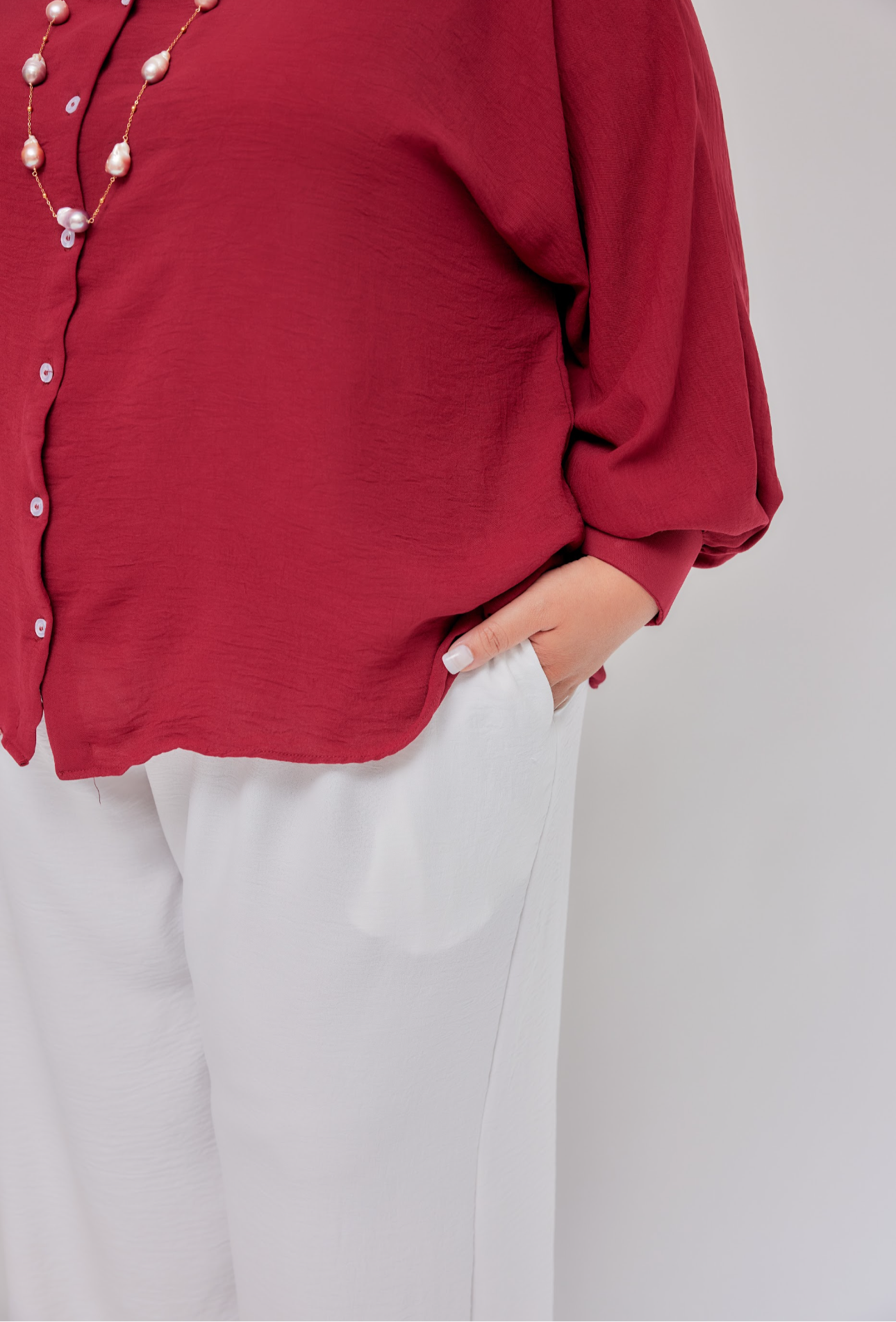 MyLily Basic Top in Pomegranate Maroon