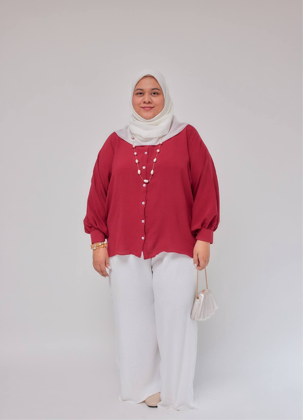 MyLily Basic Top in Pomegranate Maroon