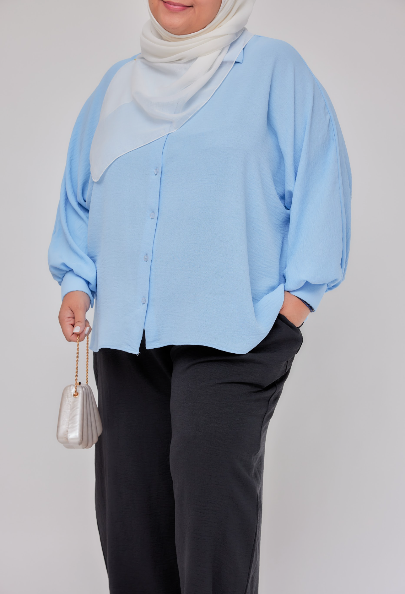 MyLily Basic Top in Sky Blue